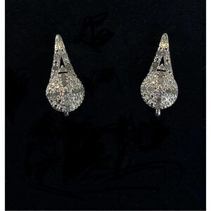 Sterling Silver Tear Drop Hoop Earrings